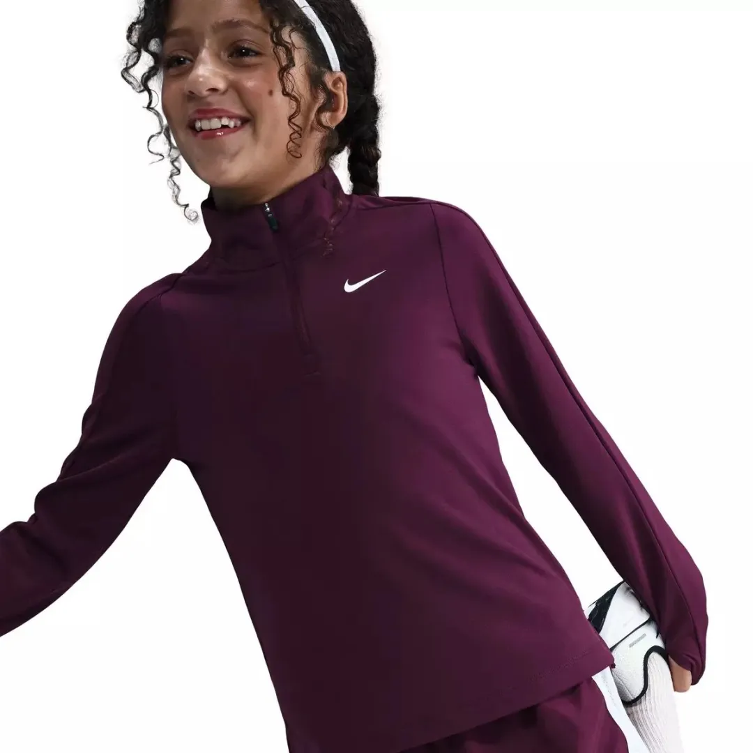 Nike Dir-fit Longsleeve Kinder T-shirt Fd2853-610 - Rood - 137/147