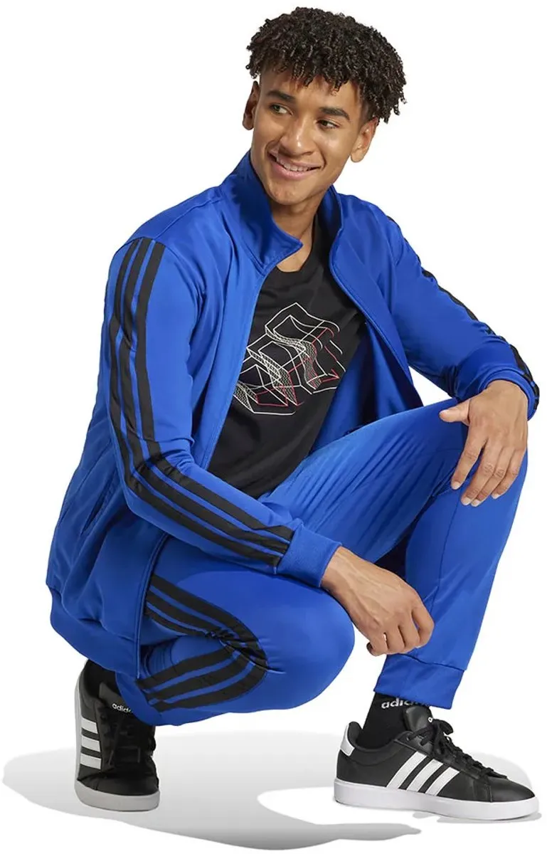 Adidas 3S Trainingspak Heren - XL - Blauw