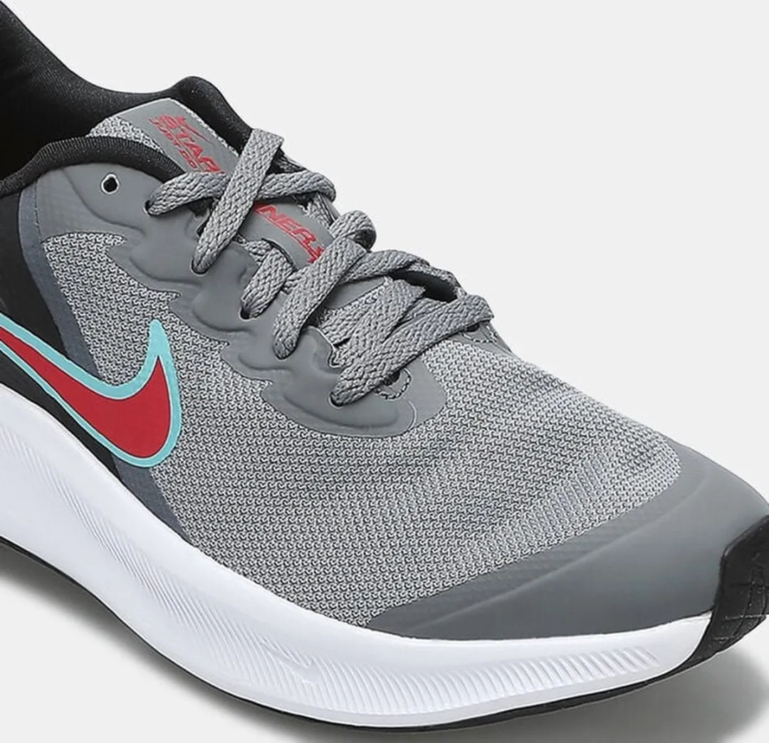 Nike Star Runner 3 Sportschoenen - Maat 36.5 - Smoke Grey/Siren Red/Black