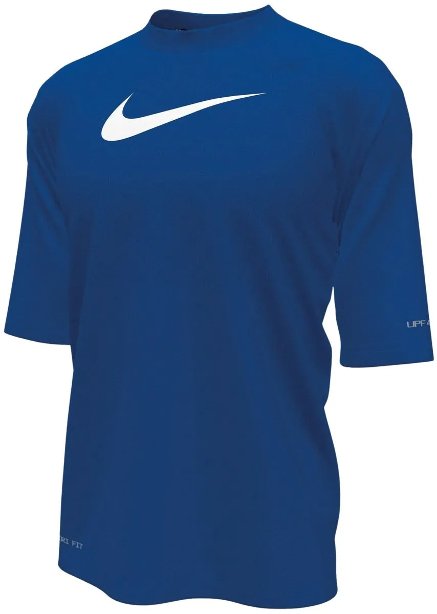 Nike Swim Hydroguard Essential Zwemshirt Junior 152 - Blauw/Wit