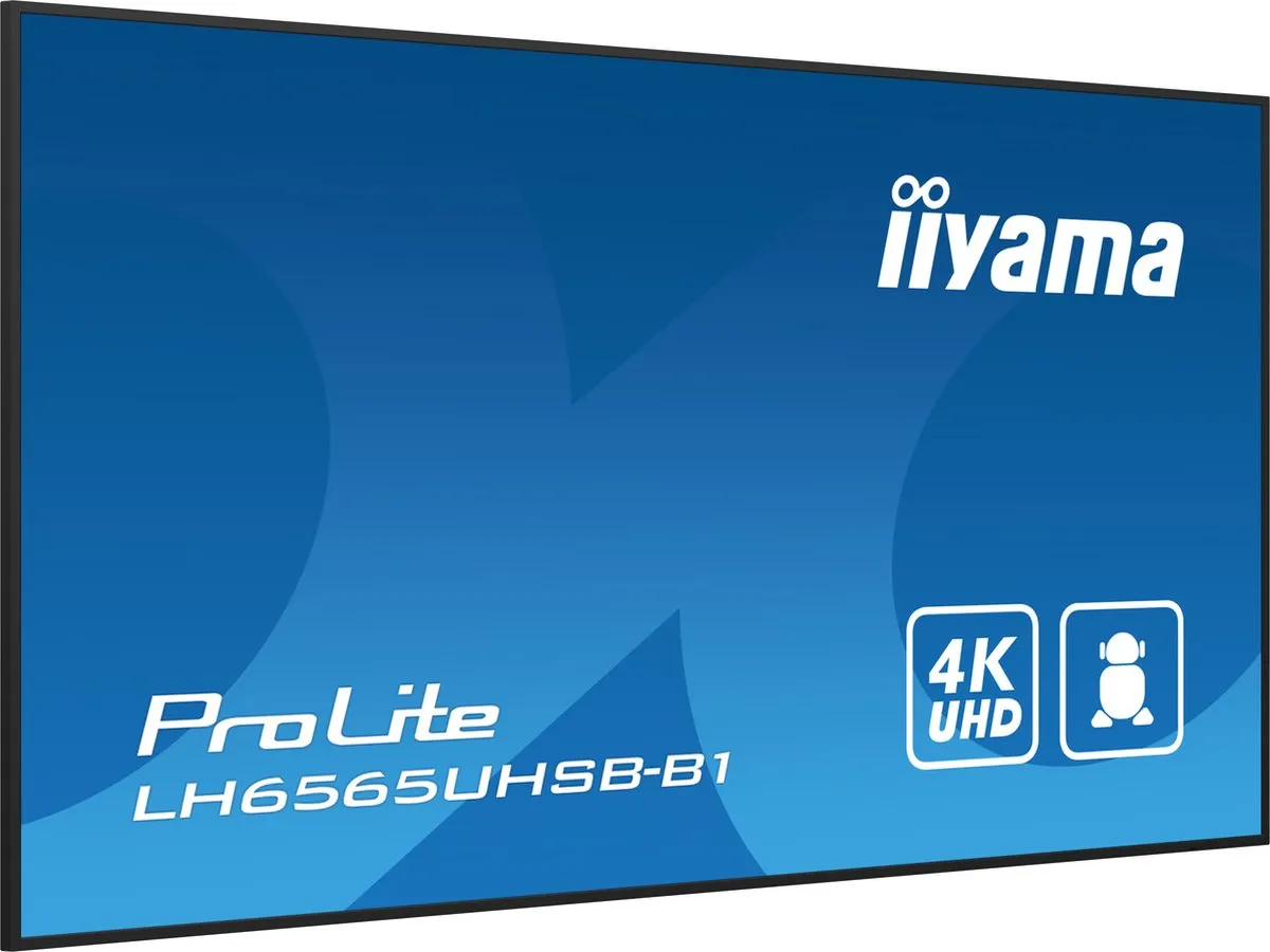 iiyama LH6565UHSB-B1 Beeldkrant 64.5" 4K Android 11 - Zwart