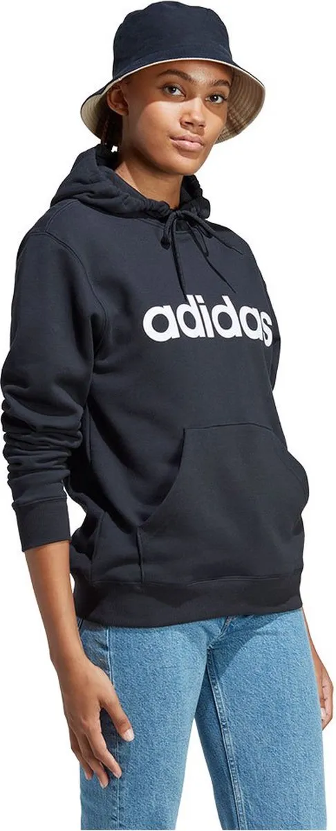 adidas Essentials Linear Hoodie IC4426 - Dames S - Zwart