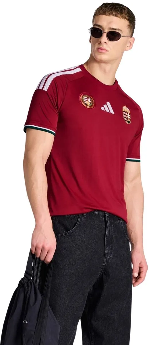 Adidas Hongarije Thuis Shirt Heren JZ6975 - XXL - Rood/Wit