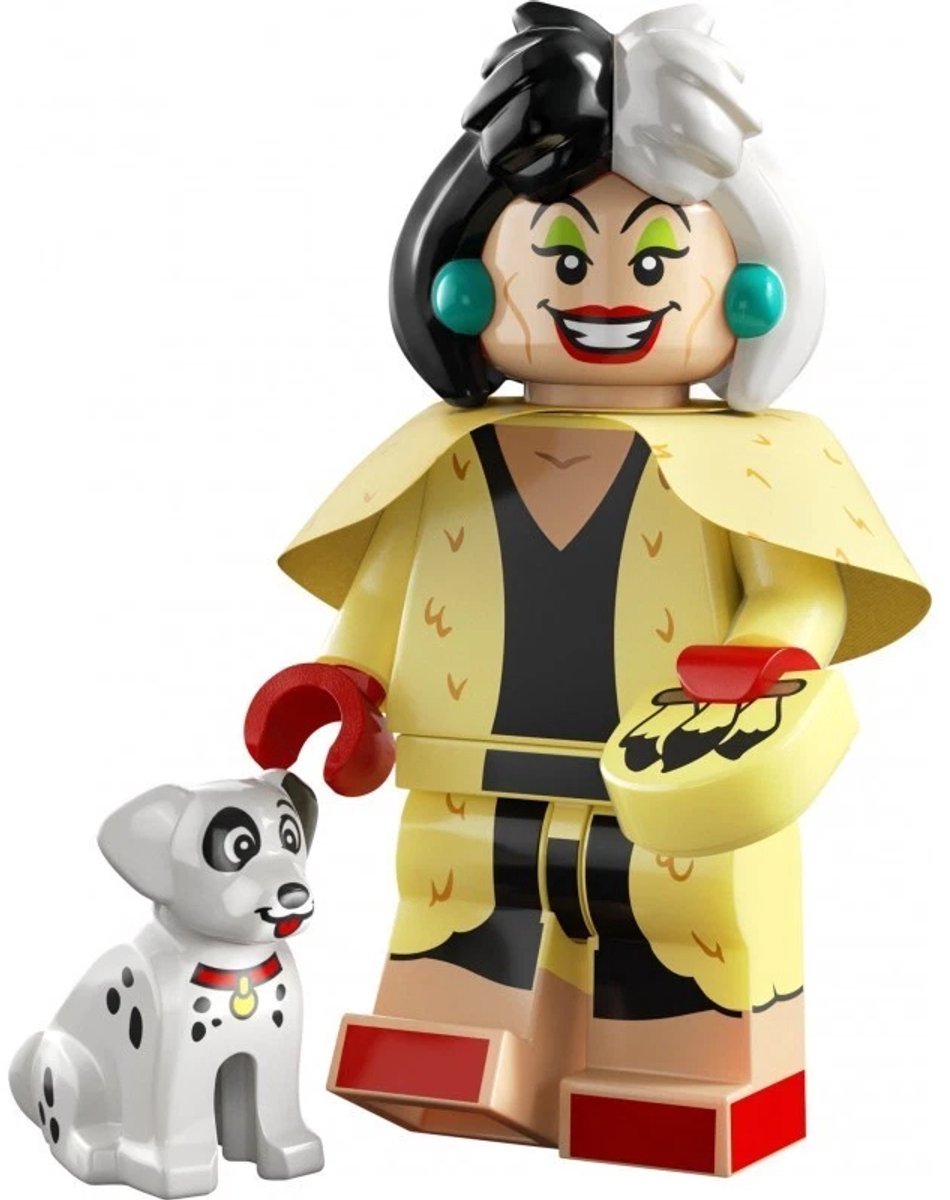 Cruella de Vil & dalmatiërpuppy - LEGO disney minifiguren 71038