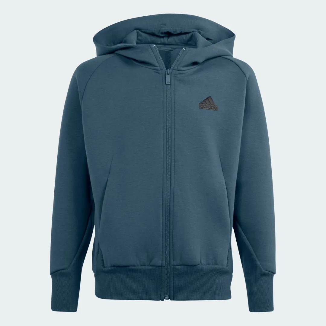 adidas Z.N.E. Ritshoodie Kids 140 - Grijs