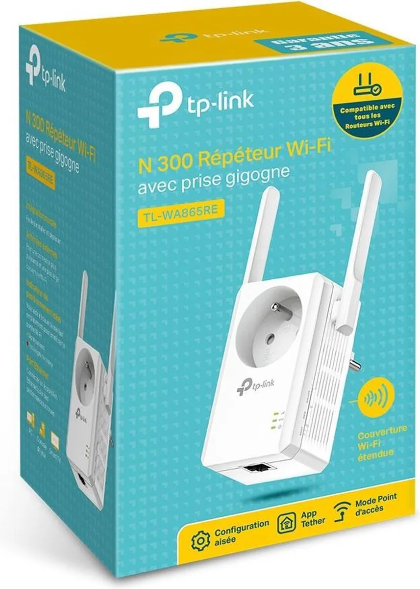 TP-Link TL-WA865RE N300 WiFi Repeater - Wit