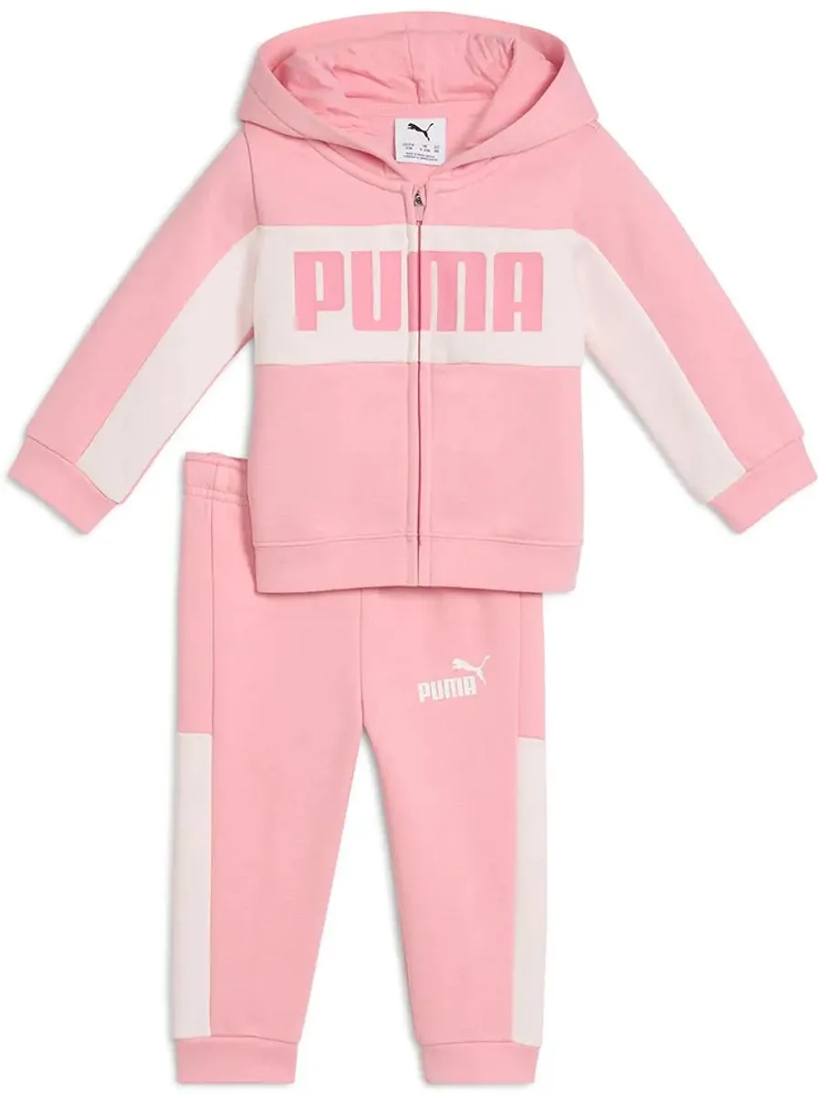 PUMA Minicats Ess Block Trainingspak - Roze 9-12 maanden