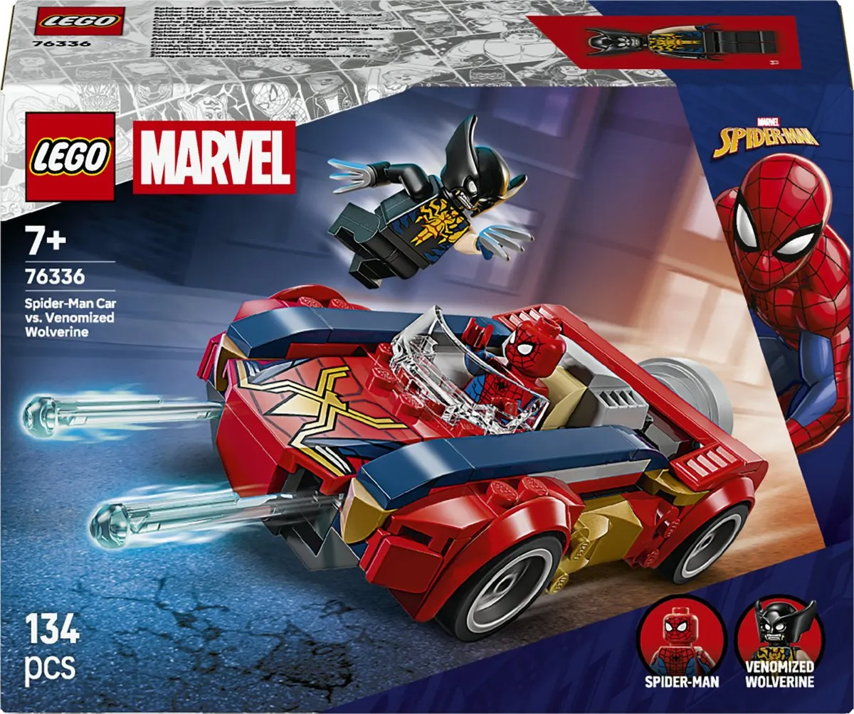 LEGO Marvel Spider-Man Auto vs. Venomized Wolverine 76336 - 134 Stukken