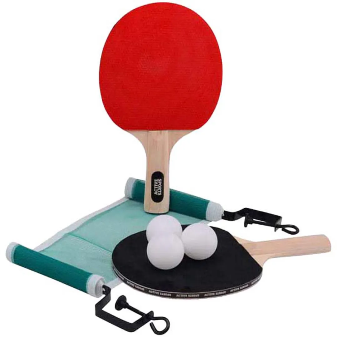 Johntoy Sports Tafeltennisset - 2 Ballen - 1 Net - Zwart