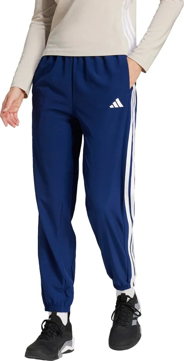 Adidas Performance Train Essentials 3-Stripes Woven Broek S - Blauw