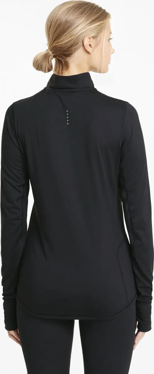PUMA Run Favorite 1/4 Zip Sporttrui Dames - Zwart