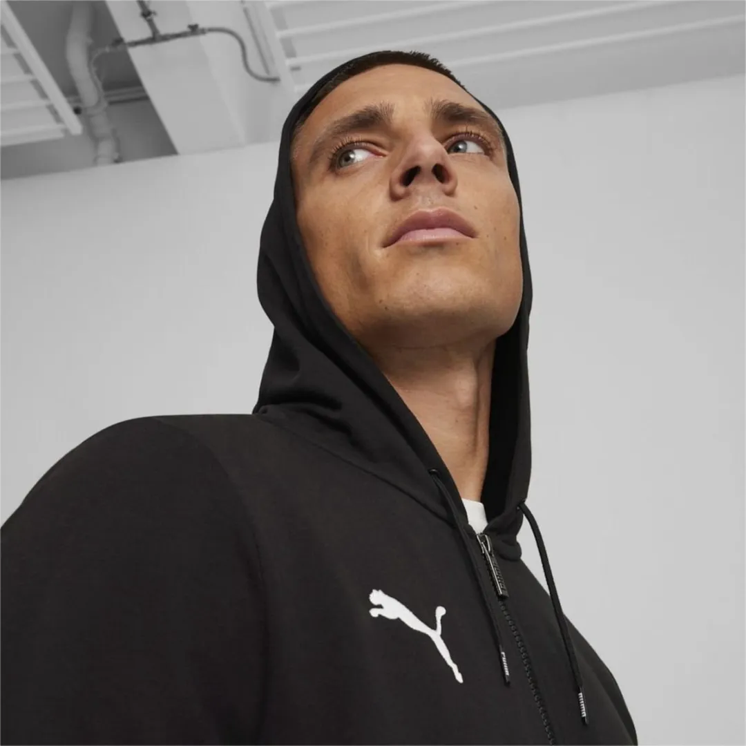PUMA Teamgoal Hooded Sweat Full Zip - Heren Zwart S