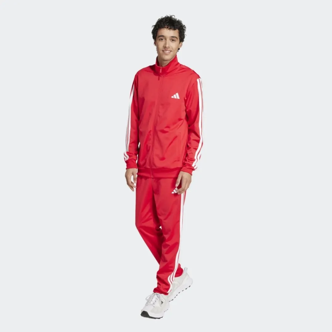 Adidas Basic 3 Stripes Trainingspak - Rood L
