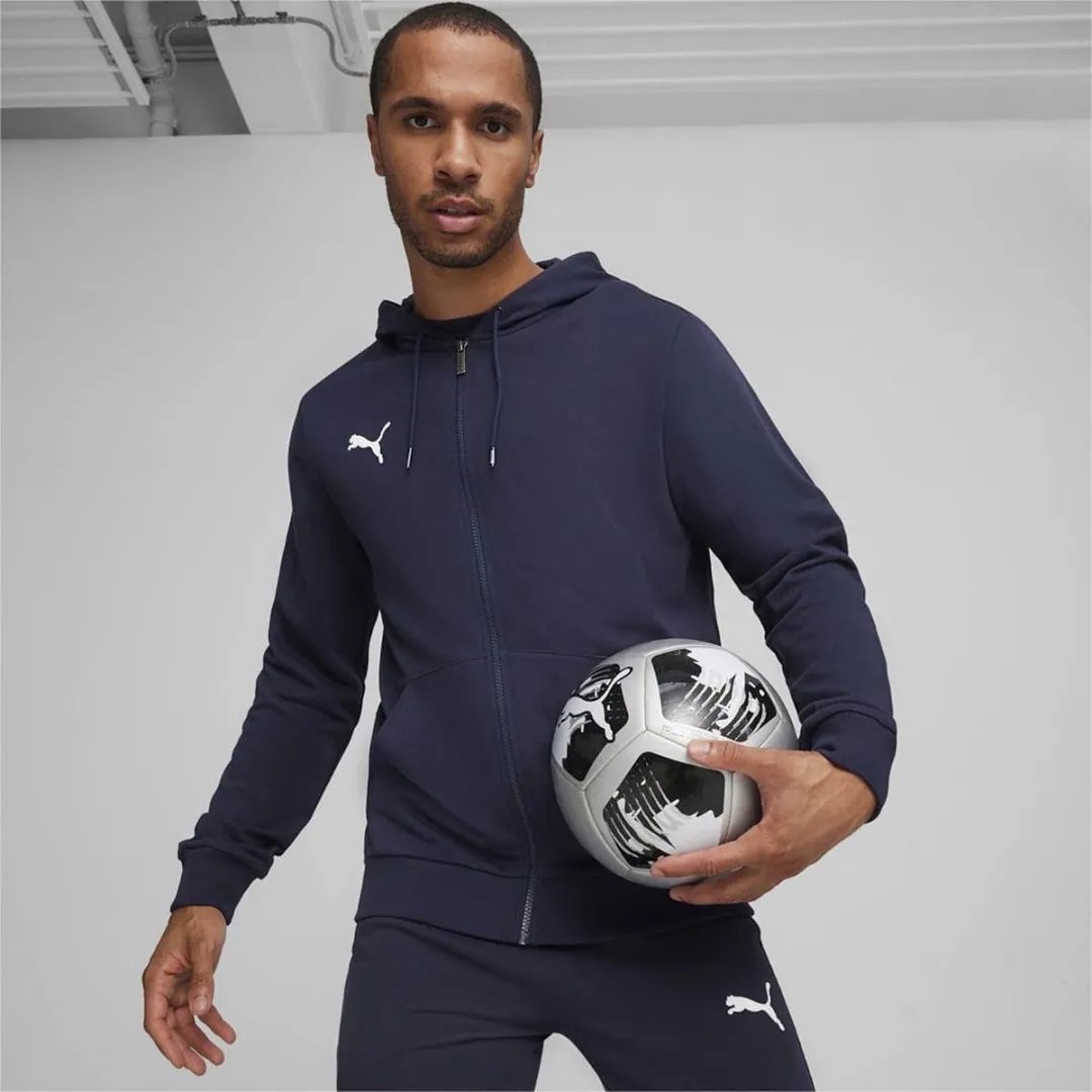 PUMA Teamgoal Hooded Sweat Full Zip - Marine - L