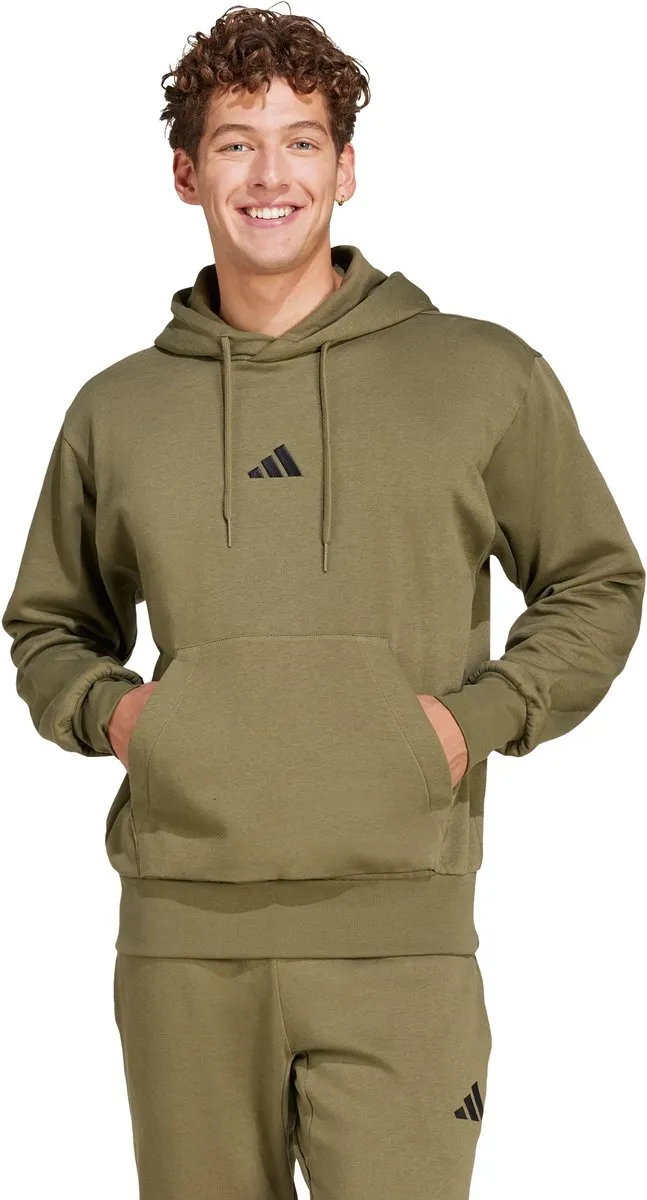 adidas Essentials Feelcozy Fleece Hoodie JE3799 - Heren - Groen