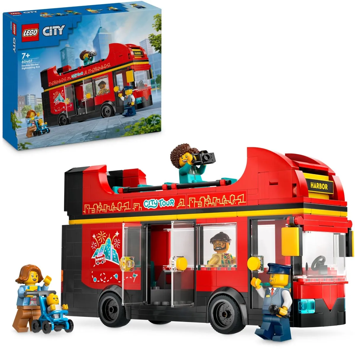 LEGO City Toeristische Rode Dubbeldekker 60407 - 384 Stukken