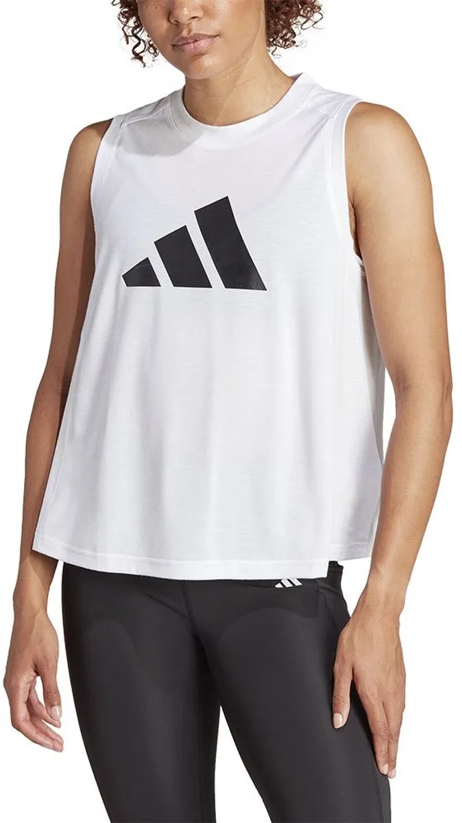 Adidas Train Essentials Logo Mouwloos T-shirt S - Wit