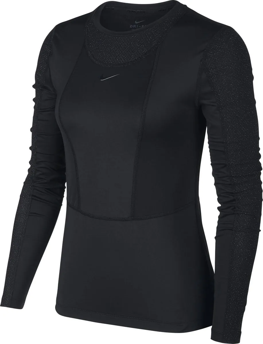 Nike W NP LS Warm Hollywood Top Dames Sporttrui