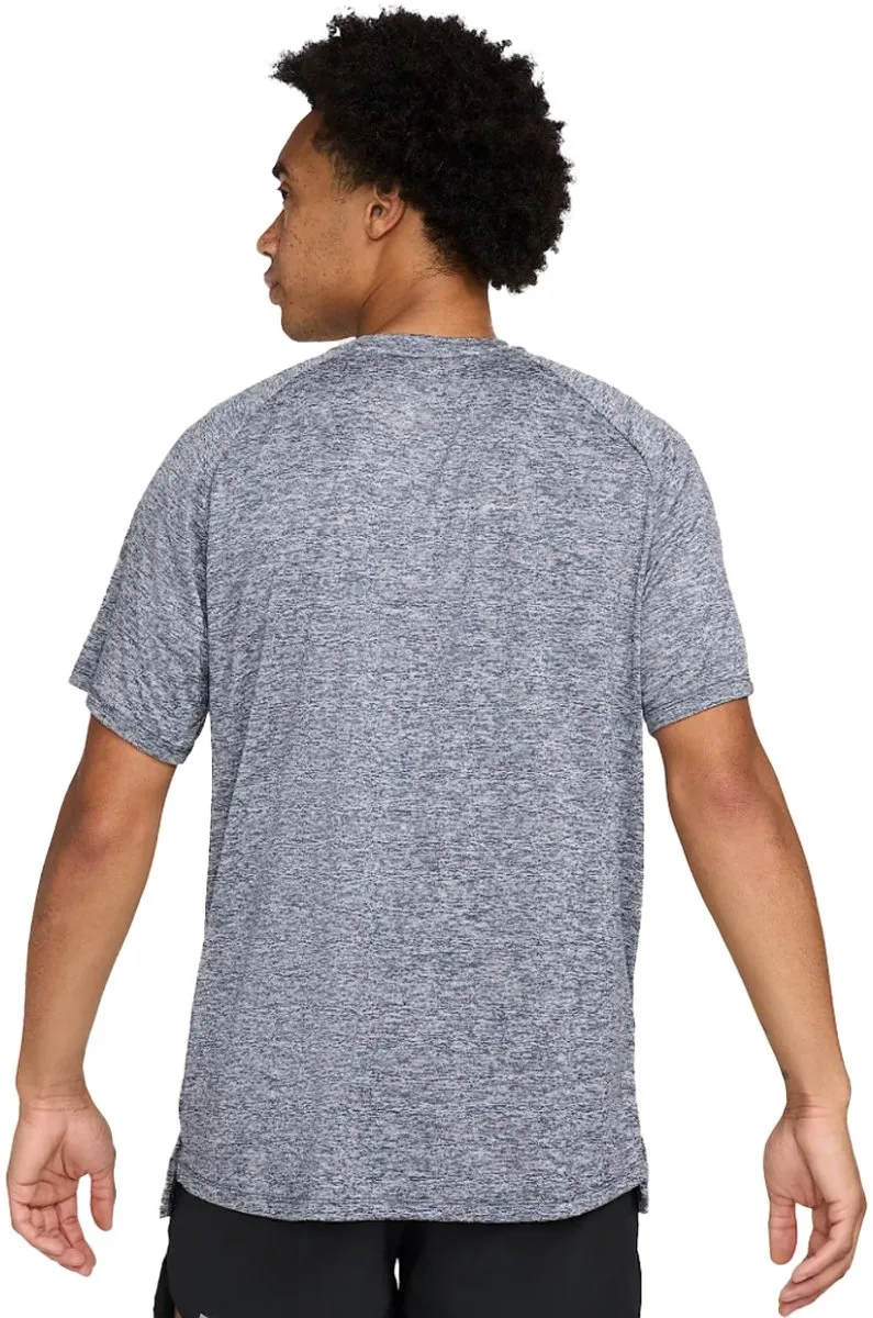 Nike Stride Dri-FIT Hardloopshirt Heren - S - Blauw