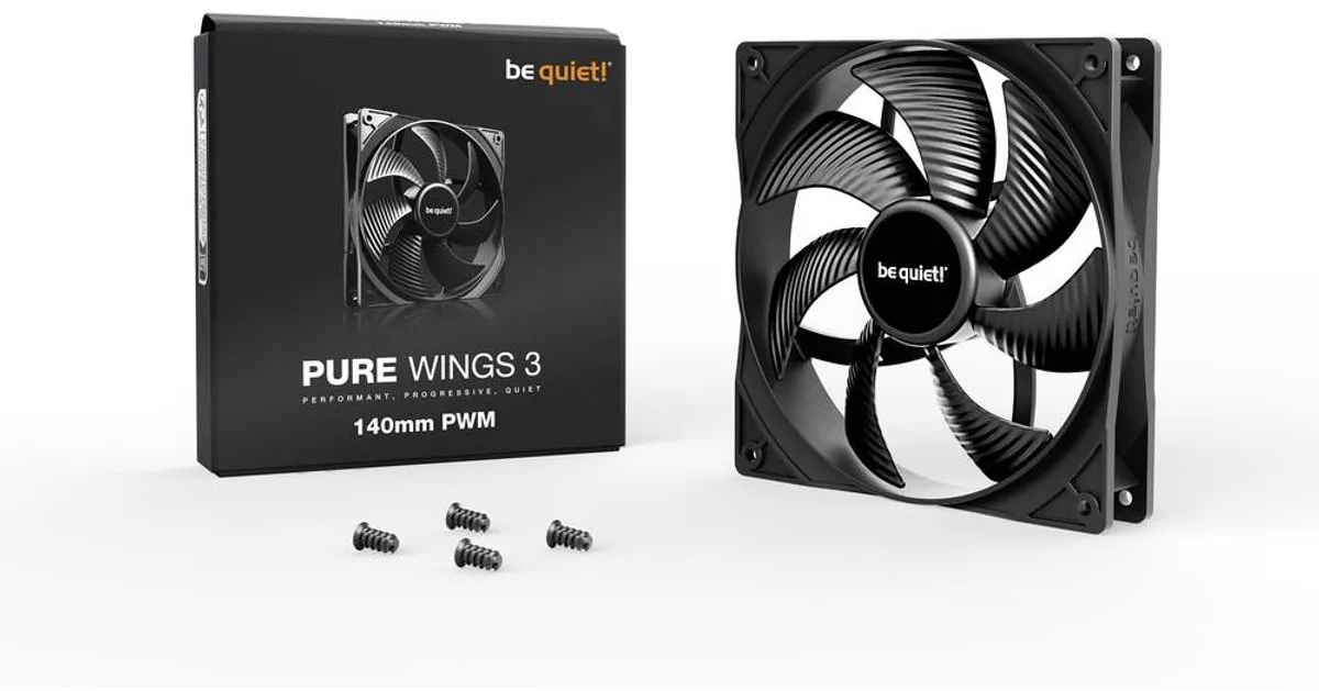be quiet! Pure Wings 3 BL108 PC-ventilator 140mm - Zwart