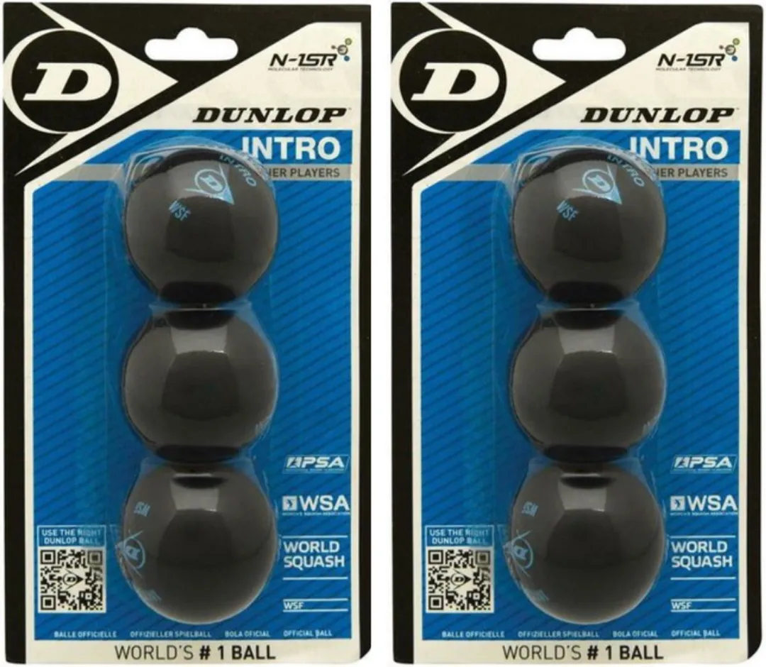 Dunlop Intro Squashball 6 Stuks