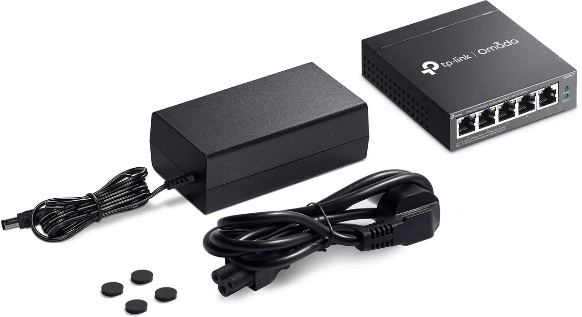 TP-Link Omada ES205GP Managed Switch 5x Gigabit PoE - Zwart - afbeelding 6 van 6