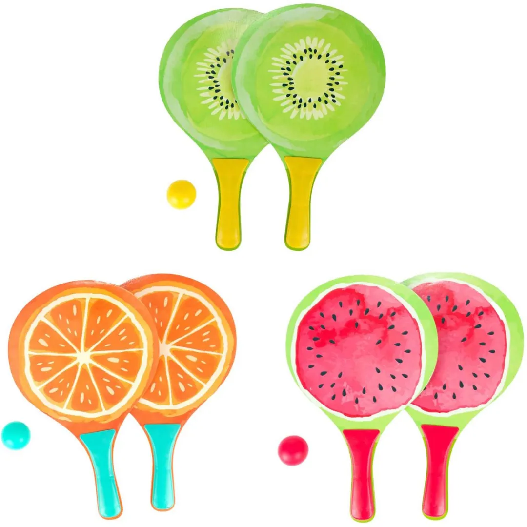 Toi-Toys Strand Tennisset Fruit - 3-delig - Meerkleurig