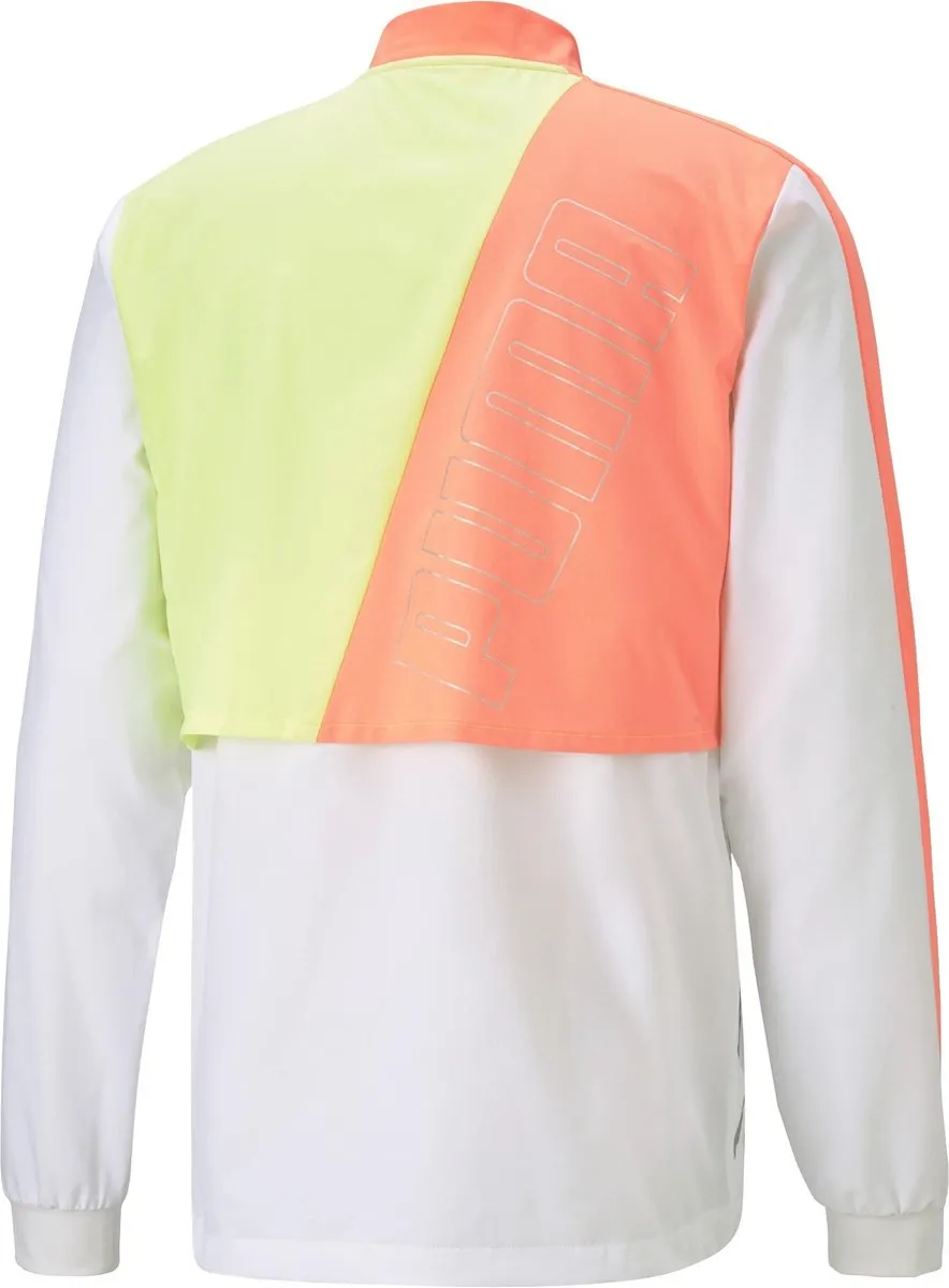 PUMA Run Ultra Jacket - Maat M - Puma White/Nrgy Peach/Fizzy Yellow
