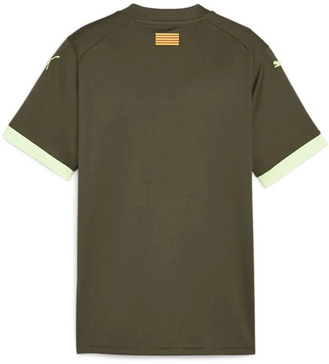 PUMA Girona FC 23/24 Derde T-shirt Junior - 5-6 jaar - Dark Olive/Fizzy Lime