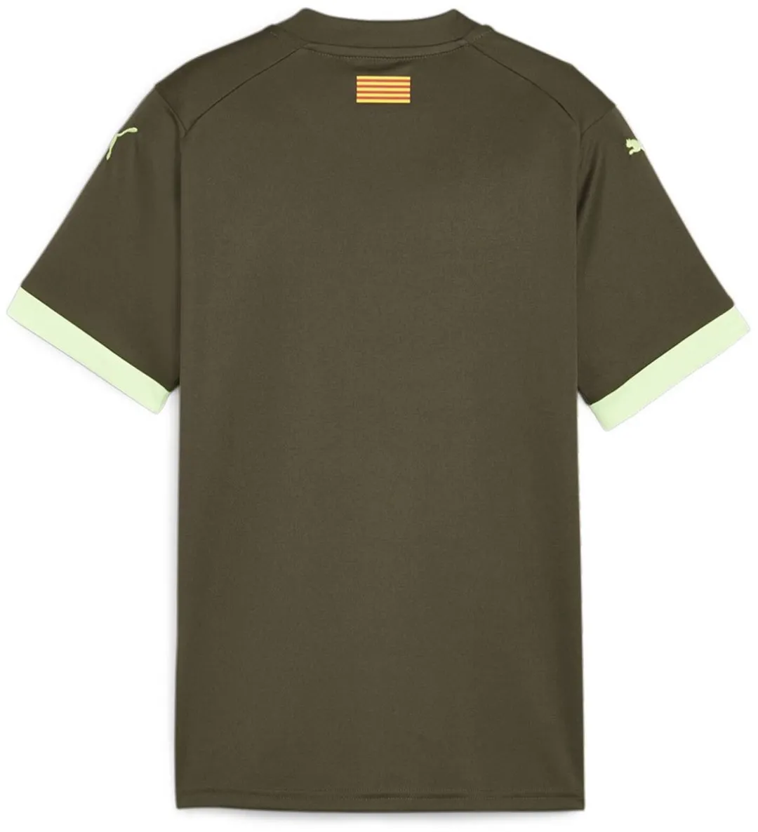 PUMA Girona FC 23/24 Derde T-shirt Junior - 5-6 jaar - Dark Olive/Fizzy Lime