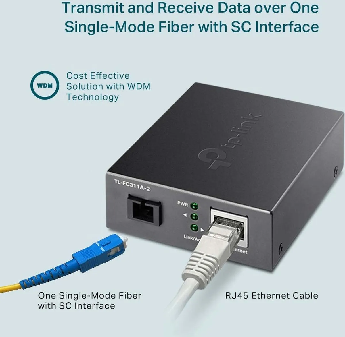 TP-Link TL-FC311A-2 Netwerk Media Converter 1000Mbit - Zwart
