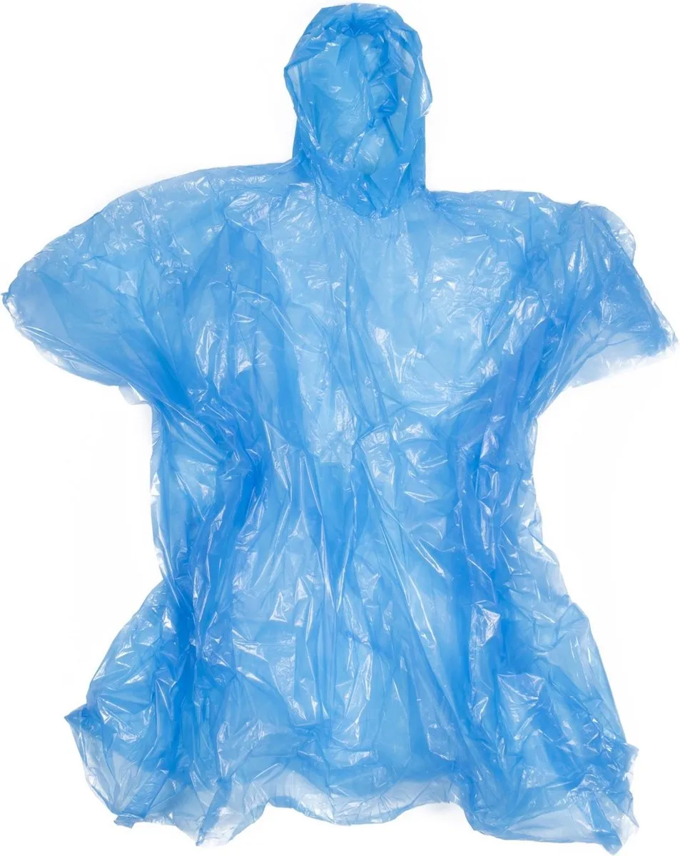 Lastpak Wegwerp Poncho Transparant - Mix Kleuren