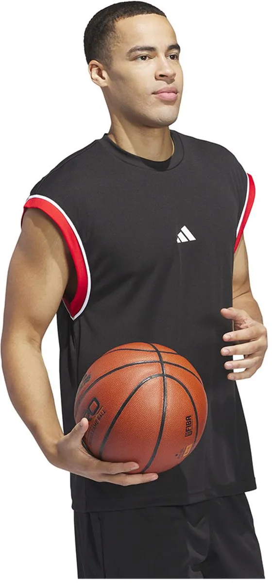 adidas Basketball All-World Mouwloos T-shirt IC2369 - L - Zwart