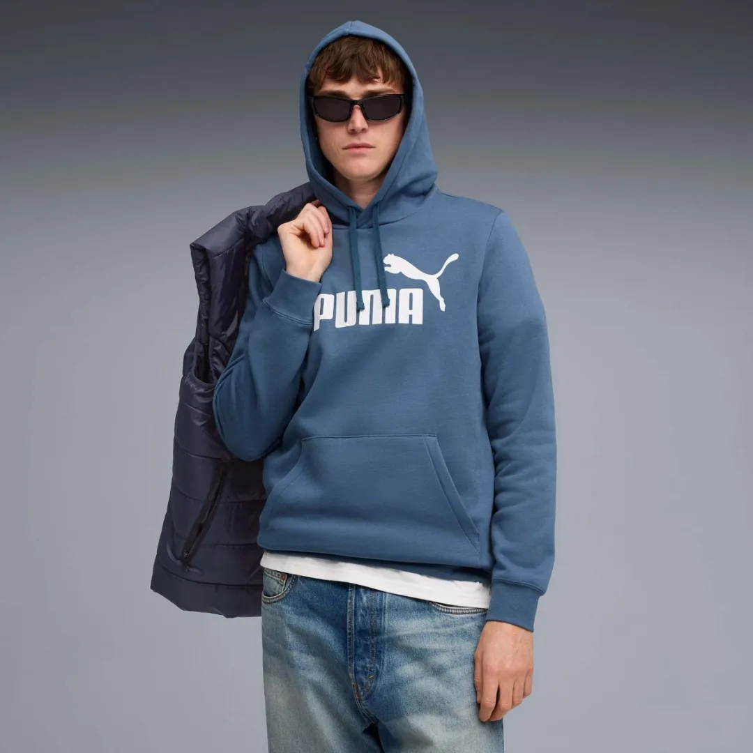 PUMA ESS No. 1 Logo Hoodie - Large Dark Indigo