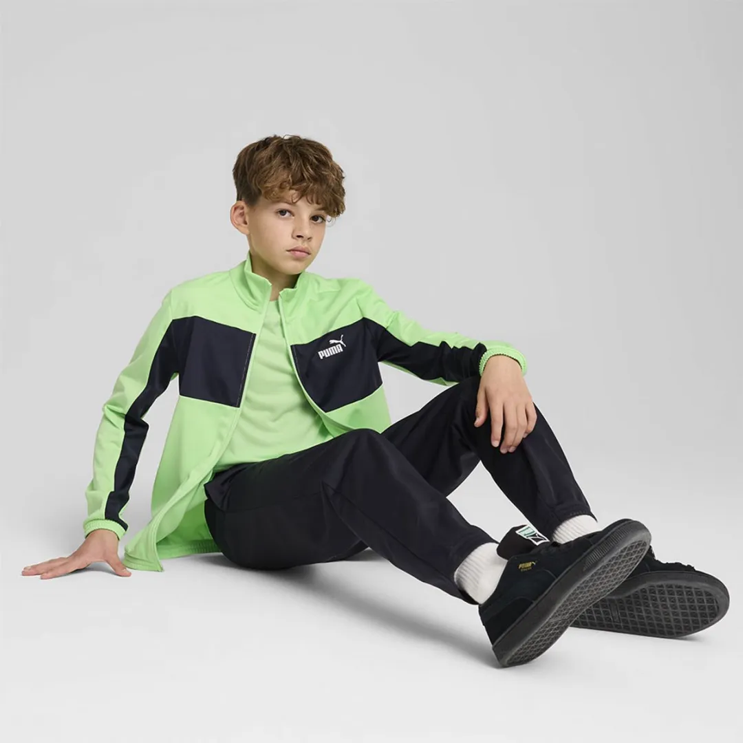 PUMA Poly Colorblock Trainingspak 170 - Groen
