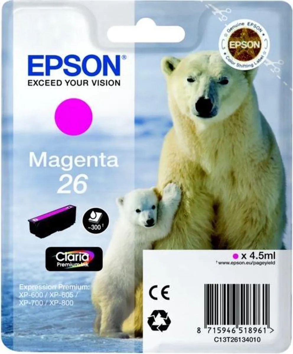 Epson T2613 Magenta Inktcartridge - 4,5ml