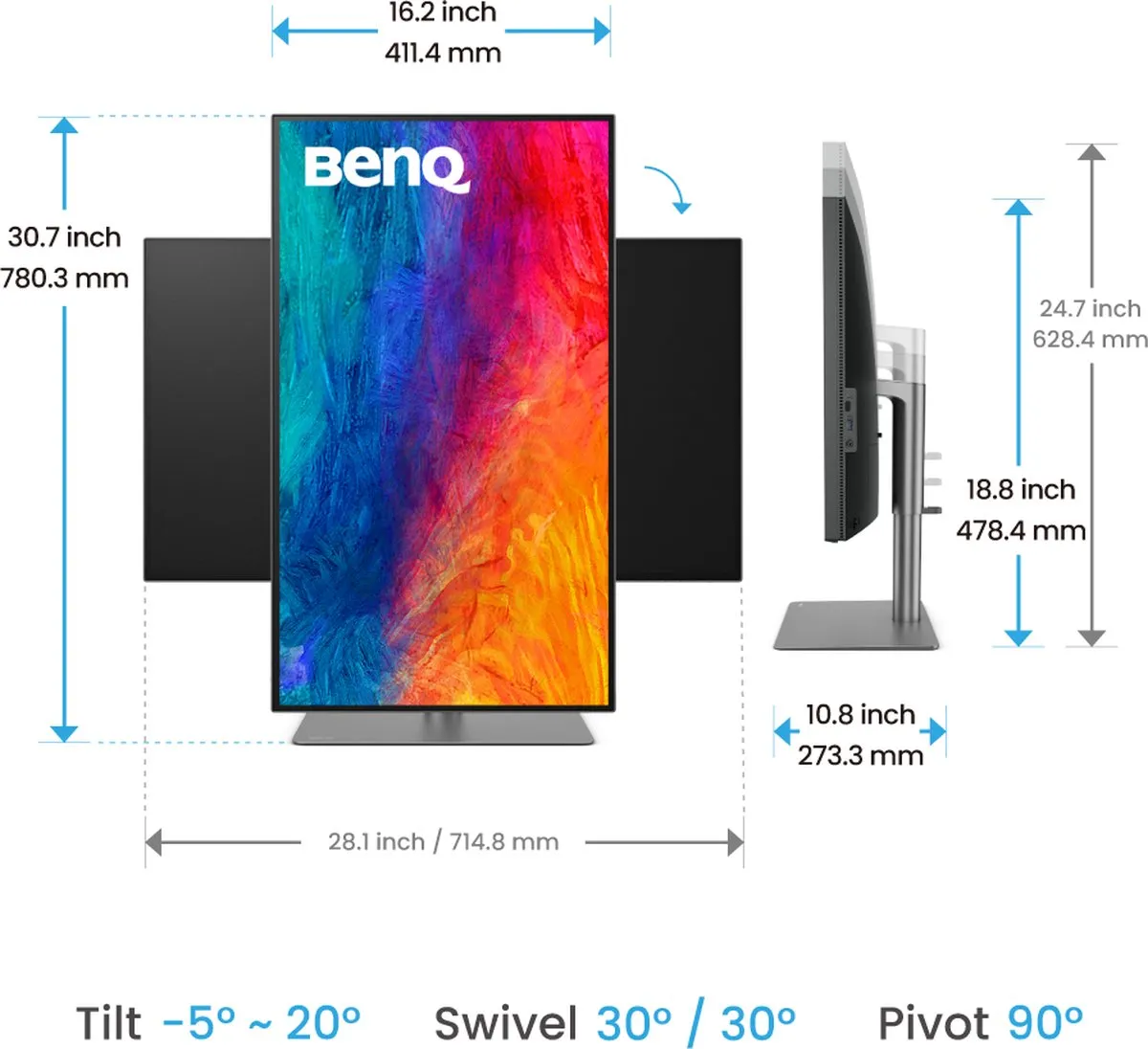 BenQ PD3225U 32" 4K Monitor - Thunderbolt 3 - HDR - Hotkey Puck G2
