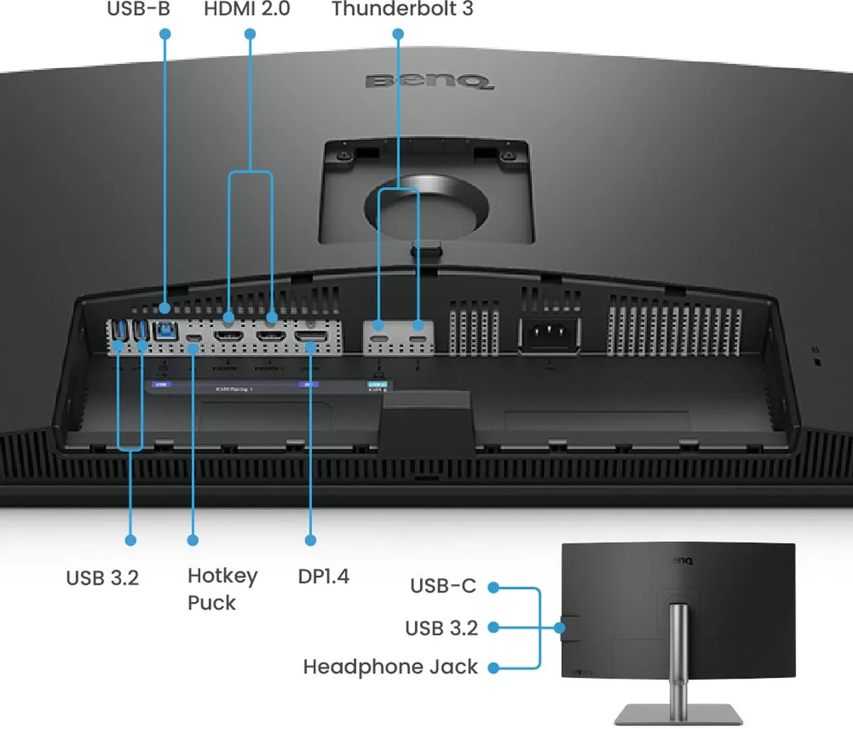 BenQ PD3225U 32" 4K Monitor - Thunderbolt 3 - HDR - Hotkey Puck G2