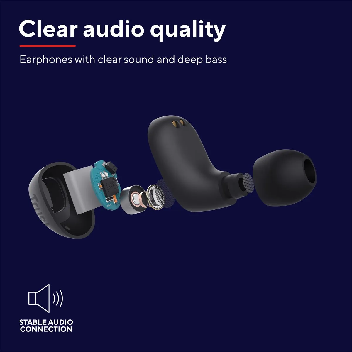 Trust Nika 23555 Bluetooth Oortelefoon - Zwart