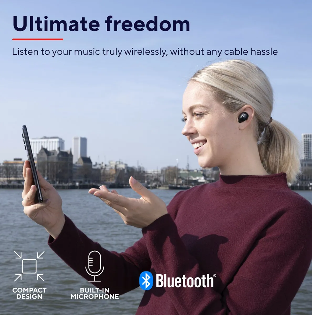 Trust Nika 23555 Bluetooth Oortelefoon - Zwart - afbeelding 6 van 6