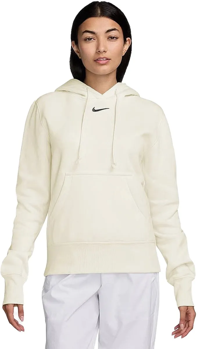 Nike Phoenix Fleece Hoodie Dames - Lichtgrijs - L