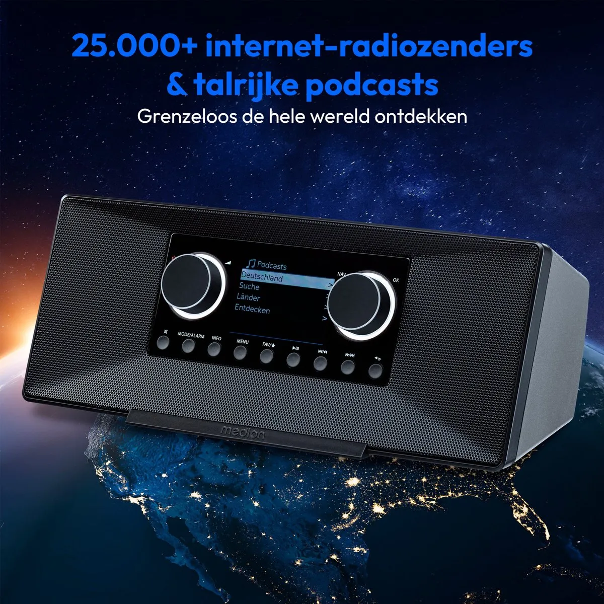 Medion MD89289 Internetradio DAB+ - 12W - Zwart - afbeelding 2 van 6