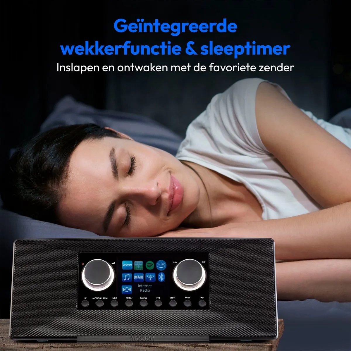 Medion MD89289 Internetradio DAB+ - 12W - Zwart - afbeelding 3 van 6