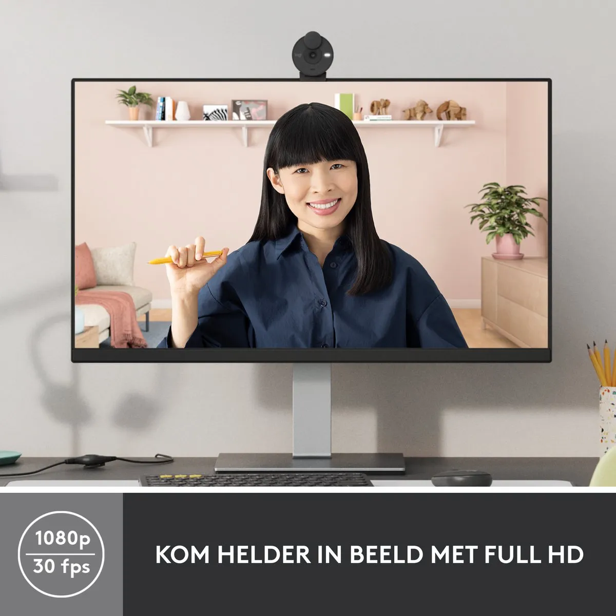 Logitech Brio 300 Webcam Full HD - USB-C - Graphite