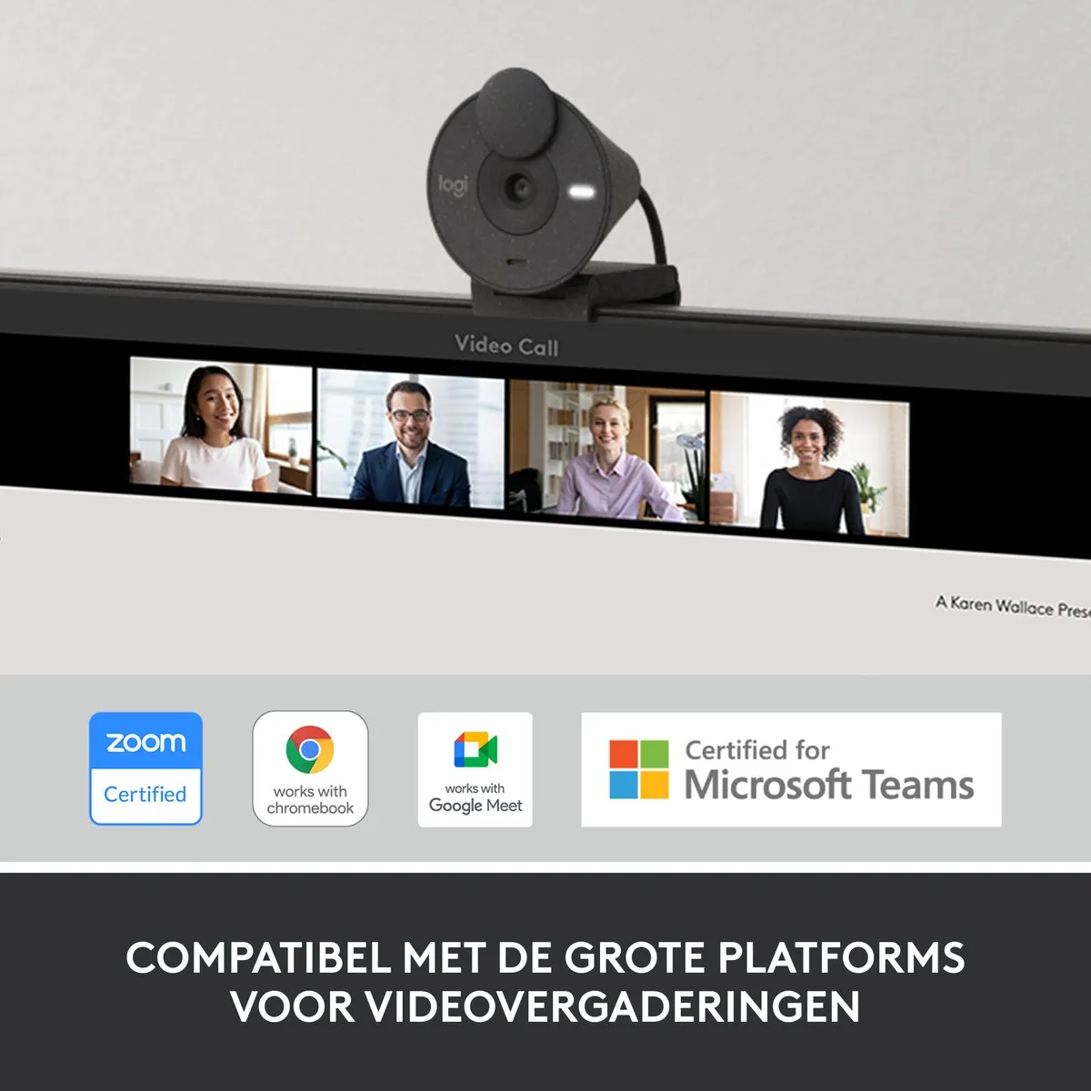 Logitech Brio 300 Webcam Full HD - USB-C - Graphite - afbeelding 6 van 6