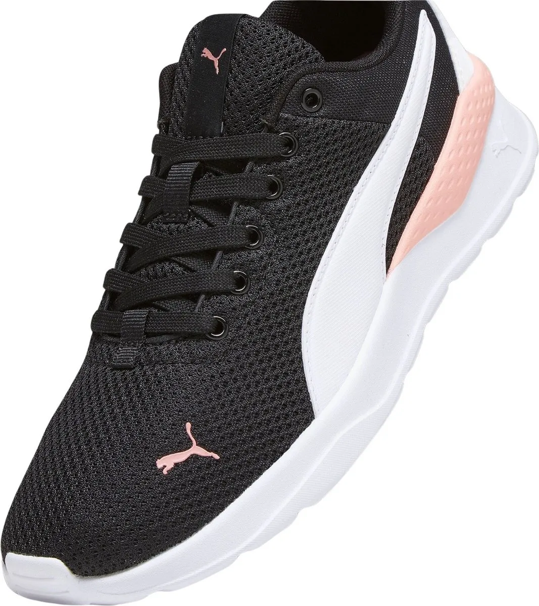 PUMA Anzarun Lite Sneakers Dames 40.5 - Zwart/Wit/Rosa