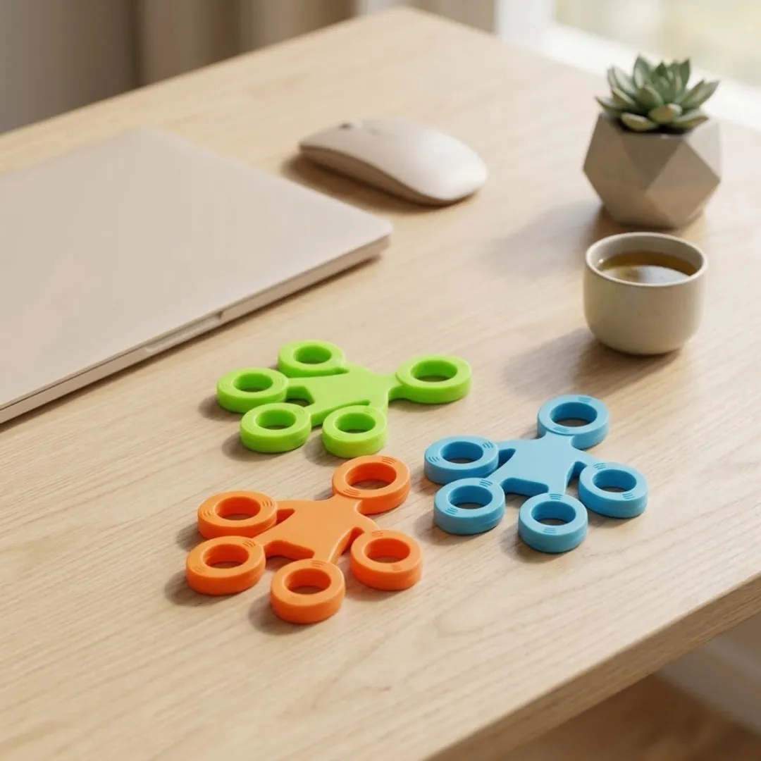 NUVEX Vingertrainer Set - 3 Stuks - Donkergrijs