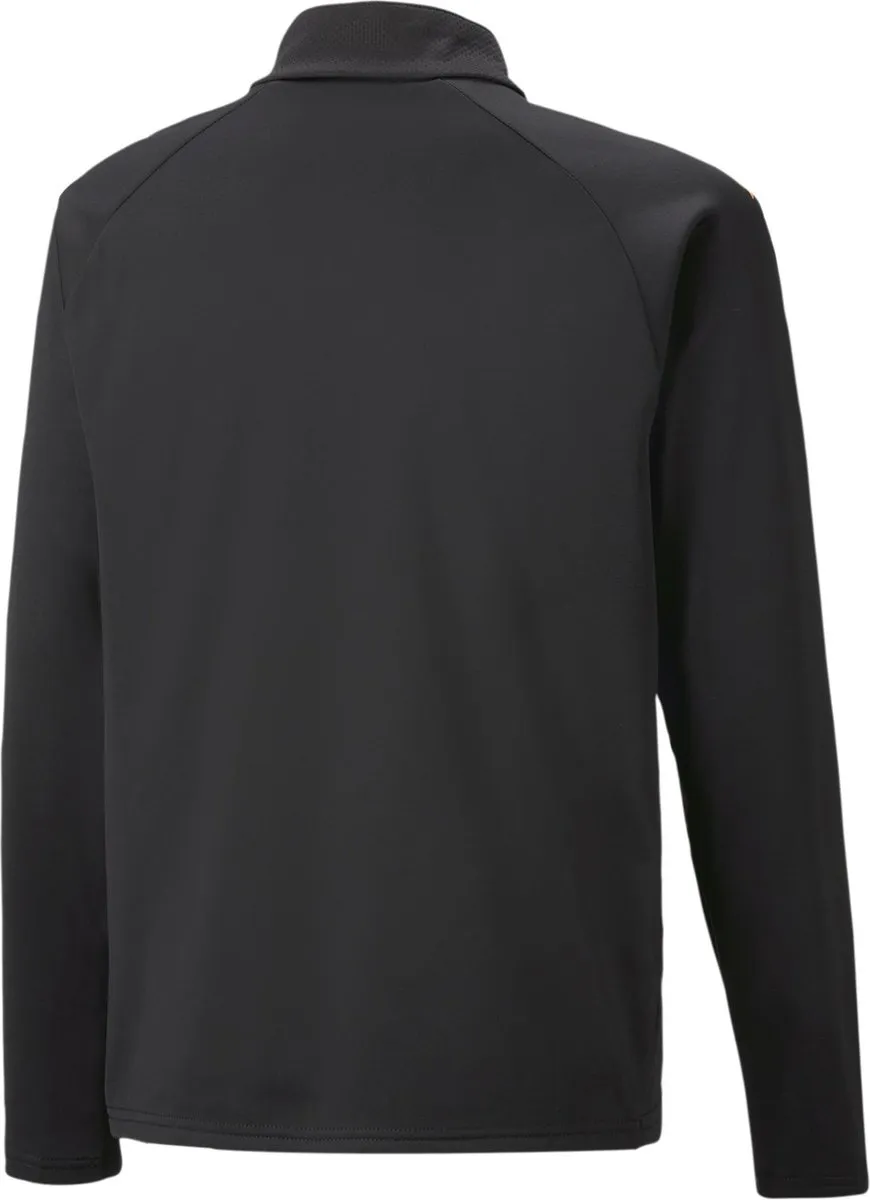 PUMA Teamliga 1/4 Zip Top Jr - Maat 176 - Black/Ultra Orange