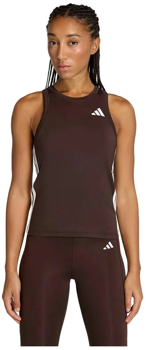 Adidas Train Essentials 3 Stripes Mouwloos T-shirt - S - Aurora Coffee