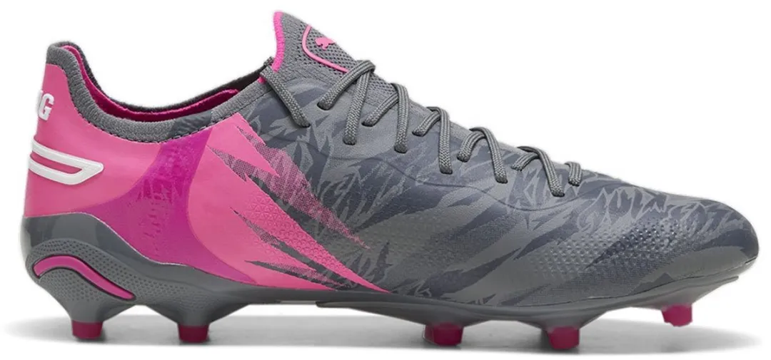 PUMA King Ultimate Rush Voetbalschoenen FG/AG - EU 41 - Grijs